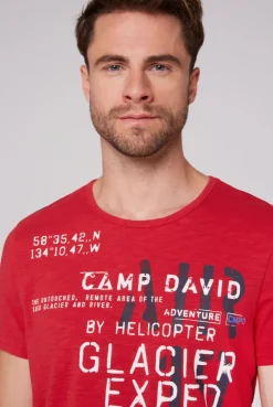 CAMP DAVID & SOCCX T-Shirt mit Print im Used Look flight red flightred Hot