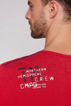 CAMP DAVID & SOCCX T-Shirt mit Print im Used Look flight red flightred Hot