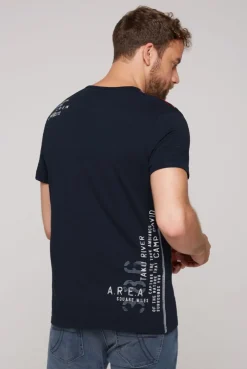 CAMP DAVID & SOCCX T-Shirt mit Print im Used Look blue navy bluenavy Discount