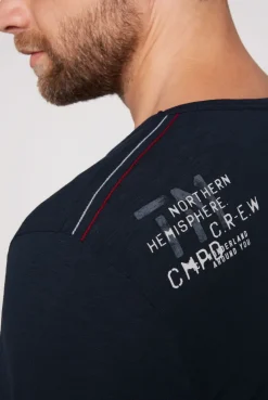 CAMP DAVID & SOCCX T-Shirt mit Print im Used Look blue navy bluenavy Discount