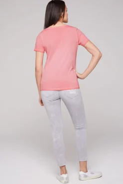 CAMP DAVID & SOCCX T-Shirt mit U-Boot-Ausschnitt und Artwork sunrise Best Sale