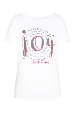 CAMP DAVID & SOCCX T-Shirt mit U-Boot-Ausschnitt und Artwork opticwhite Clearance