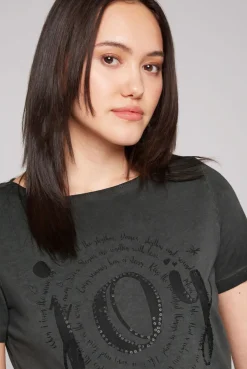 CAMP DAVID & SOCCX T-Shirt mit U-Boot-Ausschnitt und Artwork black Outlet