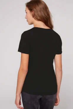 CAMP DAVID & SOCCX T-Shirt mit V-Ausschnitt und Print black Cheap
