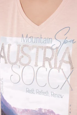 CAMP DAVID & SOCCX T-Shirt mit V-Ausschnitt und Photoprint rose blush roseblush Shop