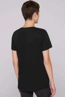 CAMP DAVID & SOCCX T-Shirt mit V-Ausschnitt und Glitter Wording black New