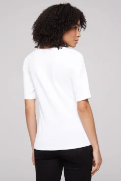 CAMP DAVID & SOCCX T-Shirt mit V-Ausschnitt und Print opticwhite Discount