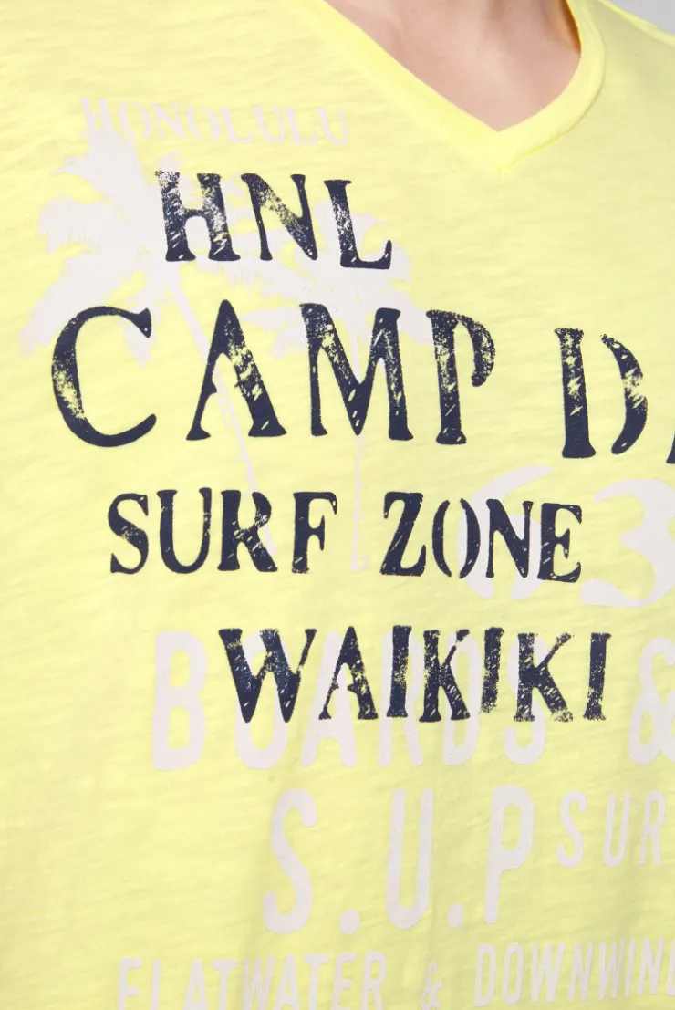 CAMP DAVID & SOCCX T-Shirt mit V-Neck und Print Artwork | S sunlight Clearance