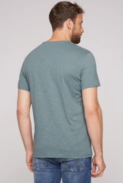 CAMP DAVID & SOCCX T-Shirt mit V-Neck und Print grey green | S greygreen Online