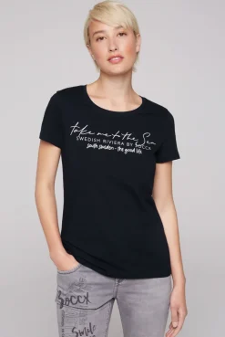 CAMP DAVID & SOCCX T-Shirt mit Wording Print black Sale