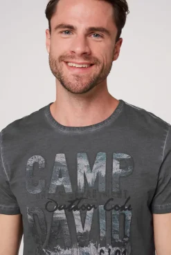CAMP DAVID & SOCCX T-Shirt Oil Dyed mit Photoprint granite Fashion