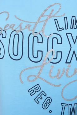 CAMP DAVID & SOCCX T-Shirt Rundhals mit Logo Artwork | M aqua Best