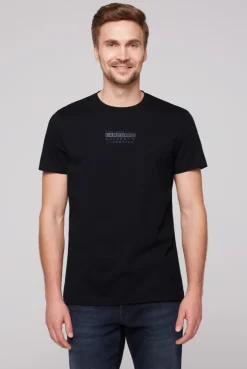 CAMP DAVID & SOCCX T-Shirt Rundhals mit Logo Print blue navy bluenavy Fashion