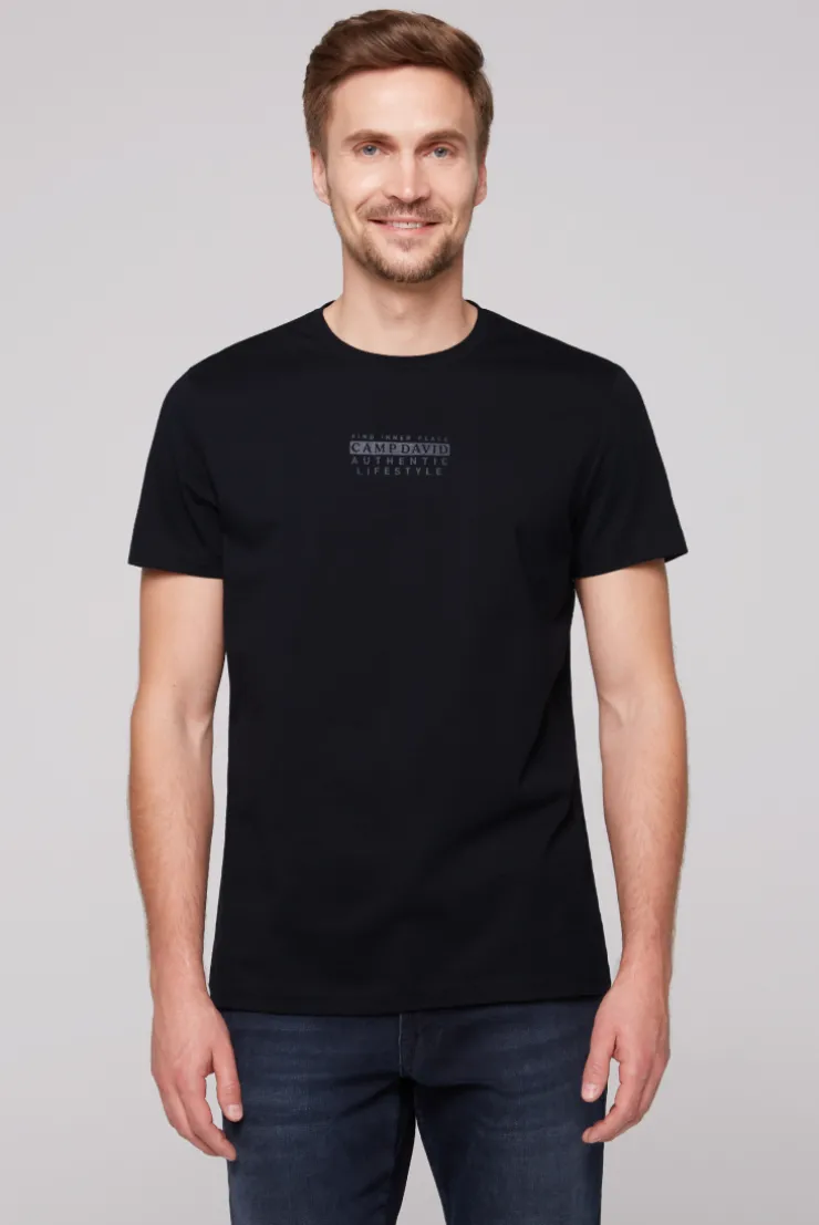 CAMP DAVID & SOCCX T-Shirt Rundhals mit Logo Print blue navy bluenavy Fashion