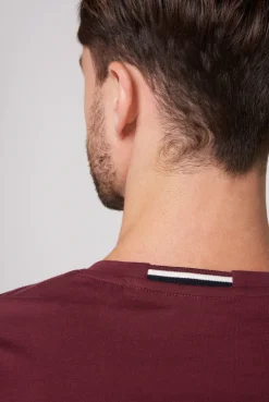 CAMP DAVID & SOCCX T-Shirt Rundhals mit Logo Print burgundy Best Sale