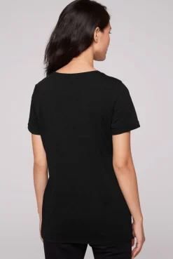 CAMP DAVID & SOCCX T-Shirt Rundhals mit Wording Print black Outlet