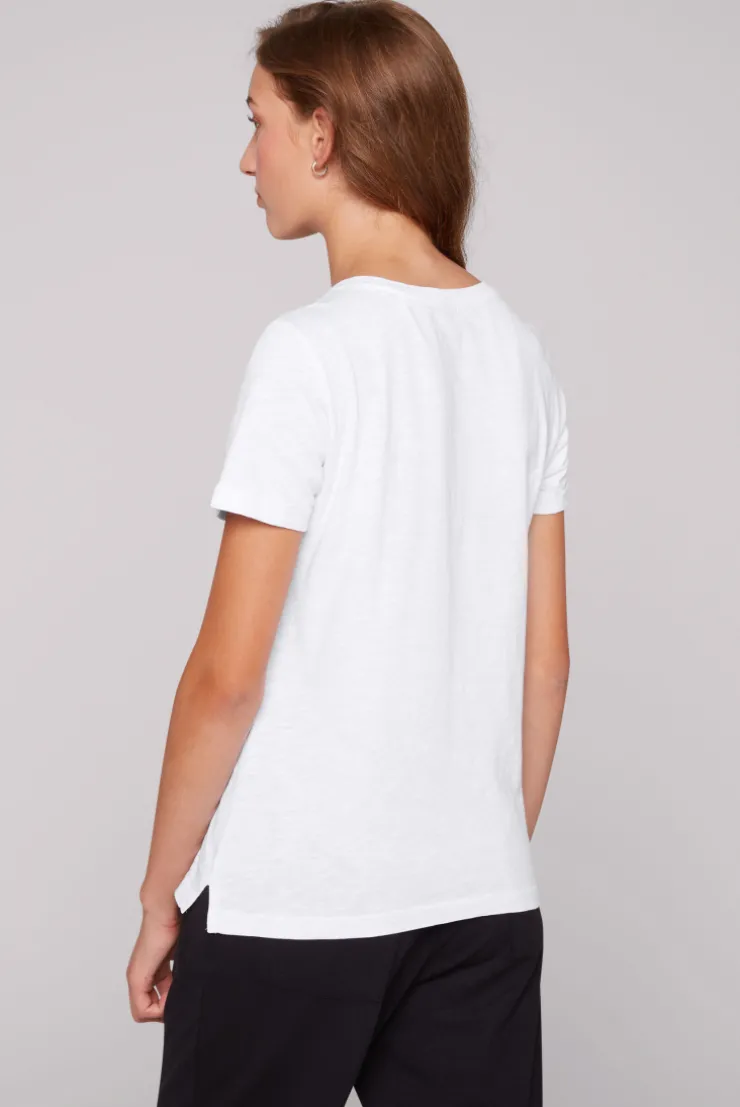 CAMP DAVID & SOCCX T-Shirt Rundhals mit Wording Print opticwhite Clearance