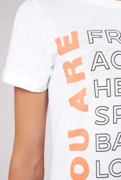 CAMP DAVID & SOCCX T-Shirt Rundhals mit Wording Print opticwhite Clearance