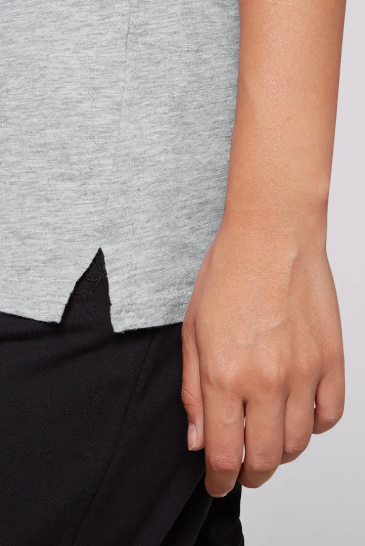CAMP DAVID & SOCCX T-Shirt Rundhals mit Wording Print grey melange greymelange Hot