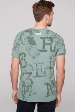 CAMP DAVID & SOCCX T-Shirt V-Neck mit All Over Print teal Best