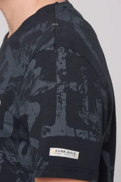 CAMP DAVID & SOCCX T-Shirt V-Neck mit All Over Print blue navy bluenavy Shop