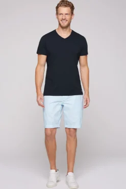 CAMP DAVID & SOCCX T-Shirt V-Neck mit Brusttasche blue navy | S bluenavy Store