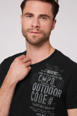 CAMP DAVID & SOCCX V-Shirt mit Rubber Artworks black Best Sale