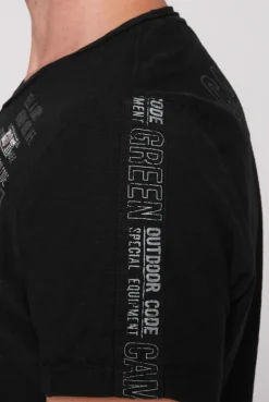 CAMP DAVID & SOCCX V-Shirt mit Rubber Artworks black Best Sale