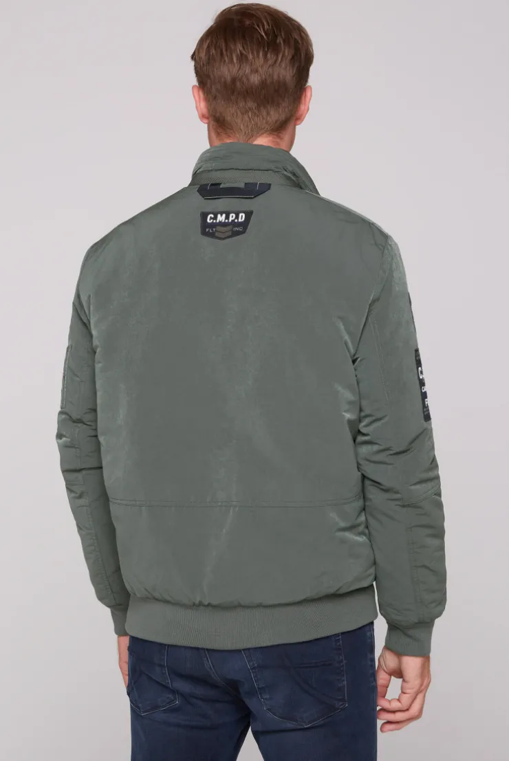 CAMP DAVID & SOCCX Wattierter Fliegerblouson mit Patches khale green khalegreen Best Sale