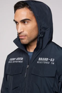 CAMP DAVID & SOCCX Windbreaker-Jacke mit Kapuze und Rückenprint blue navy bluenavy Discount