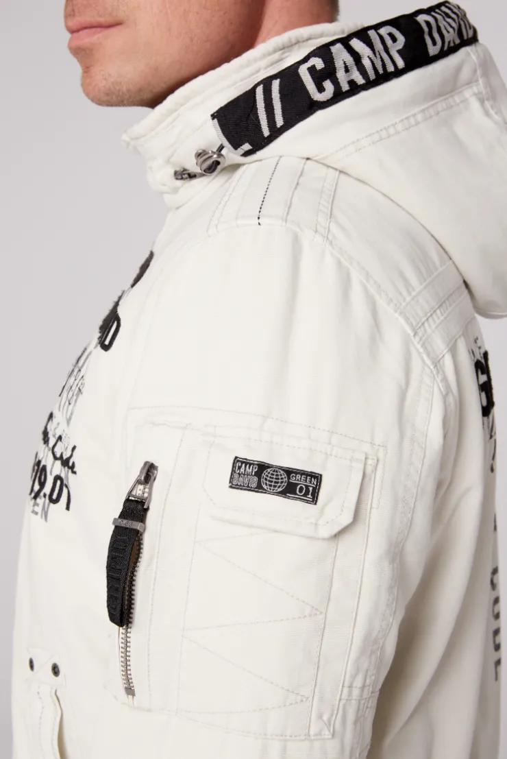 CAMP DAVID & SOCCX Winterblouson mit abtrennbarer Kapuze und Artworks kitt Online