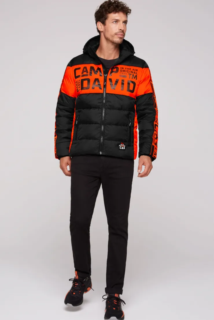 CAMP DAVID & SOCCX Winterjacke mit Colour-Blocking und Logo-Design black Fashion