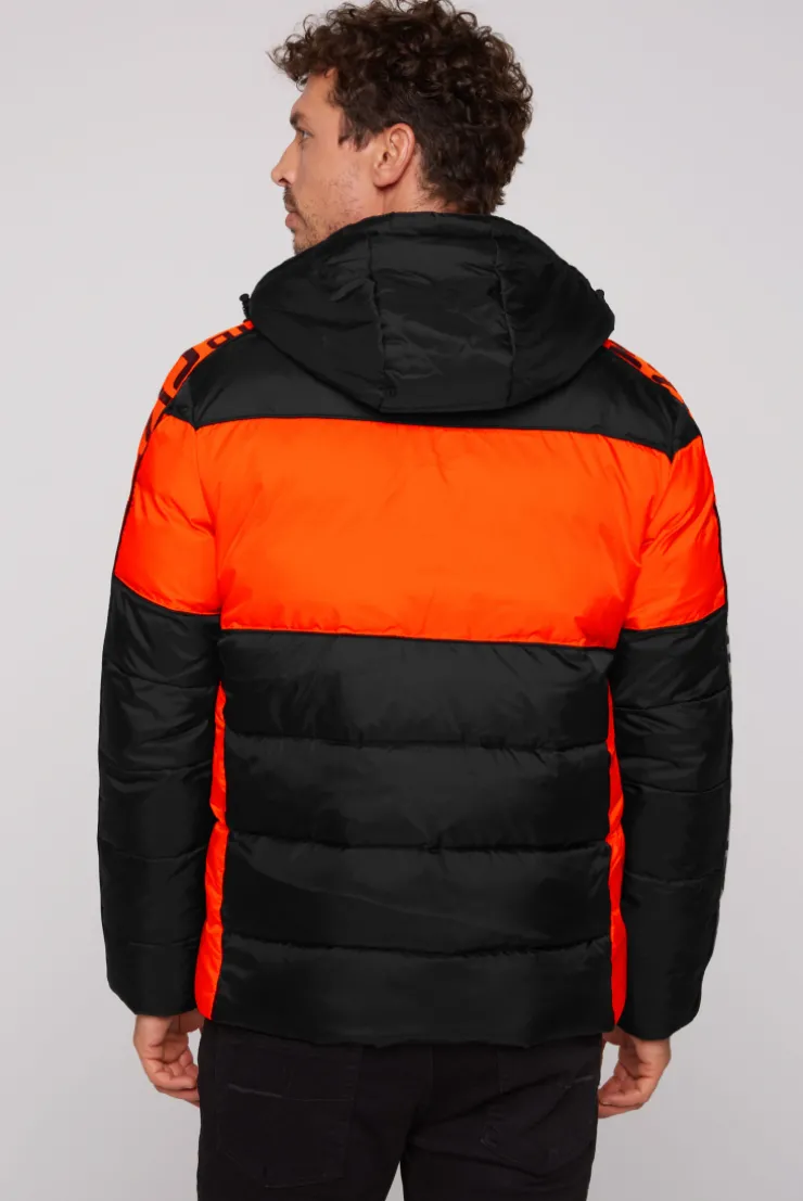 CAMP DAVID & SOCCX Winterjacke mit Colour-Blocking und Logo-Design black Fashion