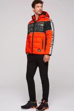CAMP DAVID & SOCCX Winterjacke mit Colour-Blocking und Logo-Design signal orange signalorange Flash Sale