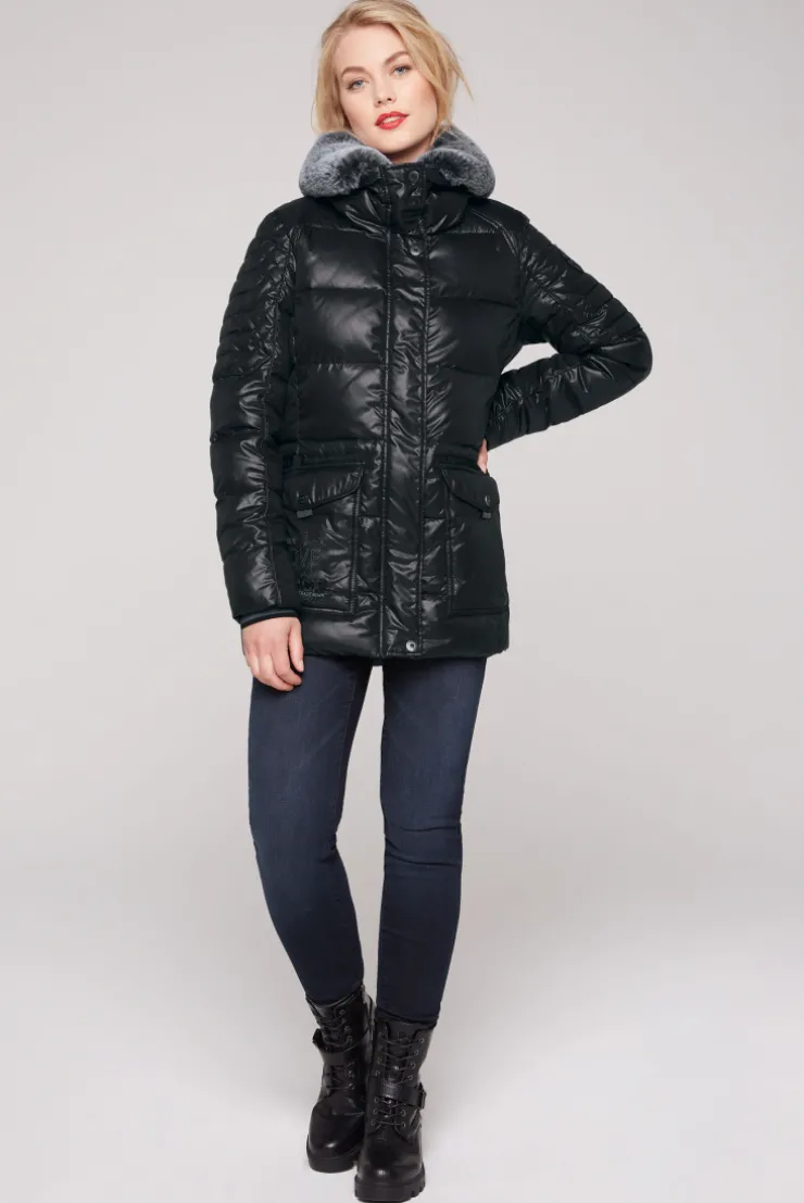 CAMP DAVID & SOCCX Winterjacke mit hohem Kragen und Steppmuster black New