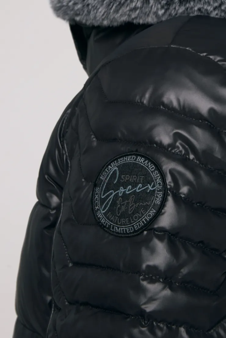 CAMP DAVID & SOCCX Winterjacke mit hohem Kragen und Steppmuster black New