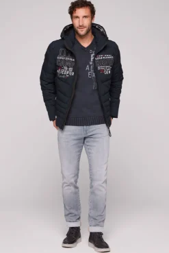 CAMP DAVID & SOCCX Winterjacke mit Kapuze im Ski-Design blue navy bluenavy Fashion