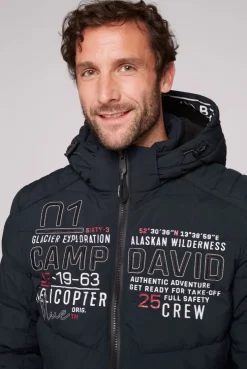 CAMP DAVID & SOCCX Winterjacke mit Kapuze im Ski-Design blue navy bluenavy Fashion